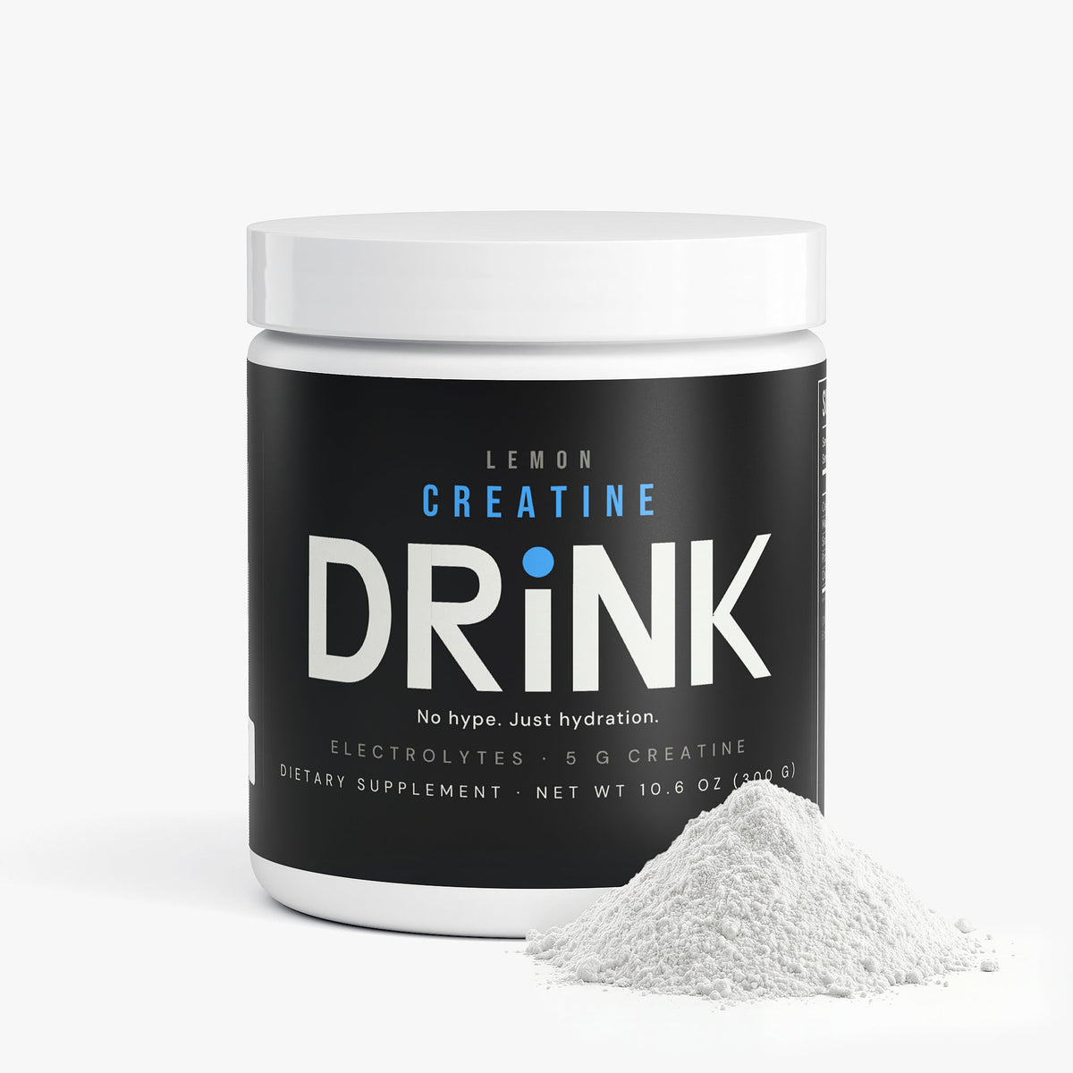 DRiNK Lemon Creatine electrolyte powder tub product view