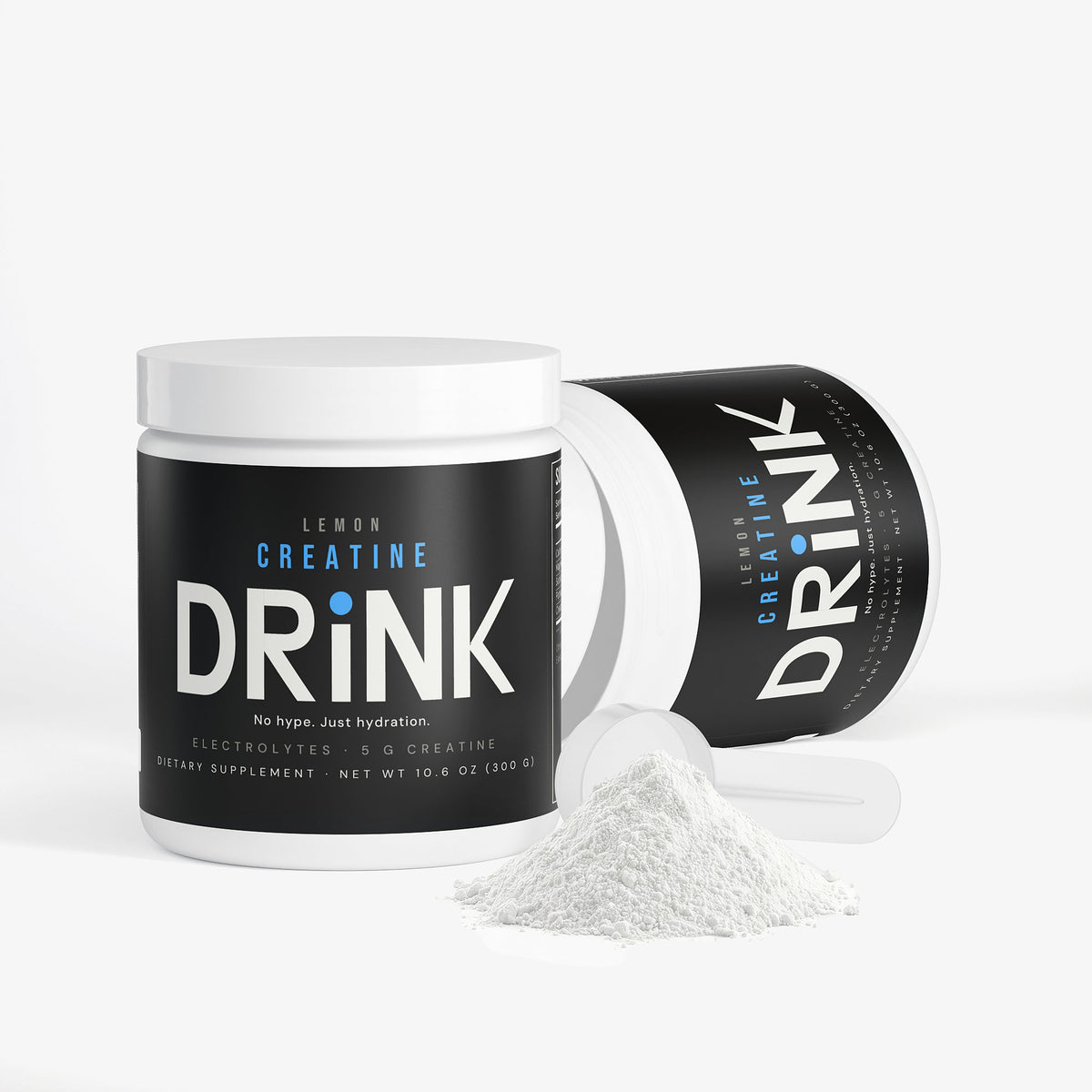 DRiNK Lemon Creatine electrolyte powder container label detail