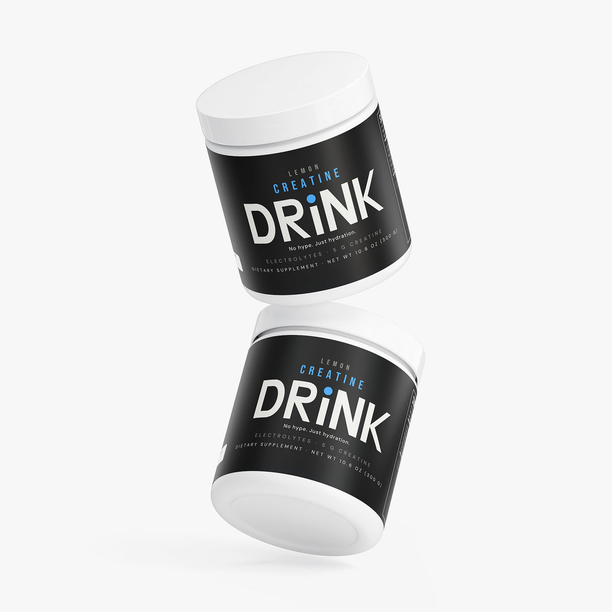 DRiNK Lemon Creatine electrolyte powder tub shown from another angle